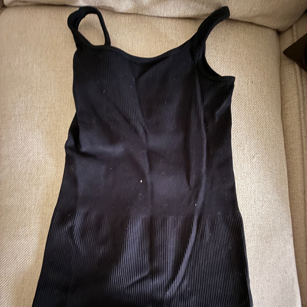 Maternity Black Ribbed Sleeveless Jumpsuit